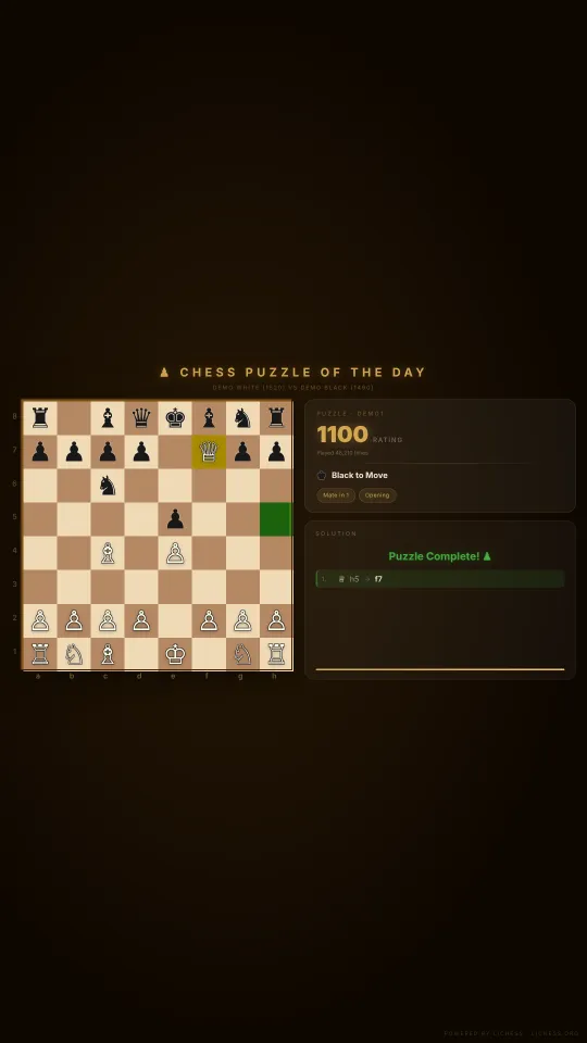 The Chess Puzzle theme
